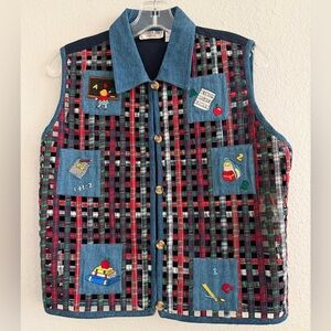 Victoria Jones Petites Vest – Teacher Patchwork Plaid